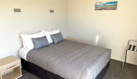 one bedroom of Jade Court Motel in Hokitika, West Coast